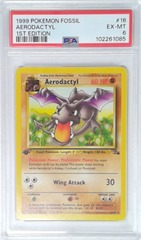 V1890: 1999: Aerodactyl: 16/62: 1ST Edition: Fossil: PSA: 6: EX-MT: 102261085